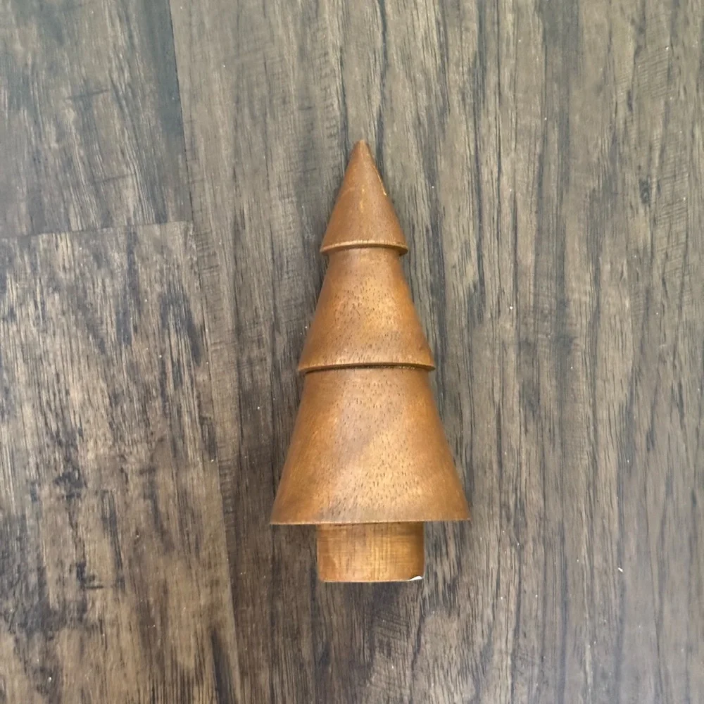West Elm stacked wood tabletop Brown Tree - Acorn size 6” hight